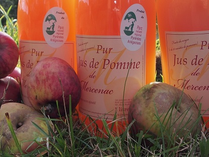 bouteilles de jus de pomme